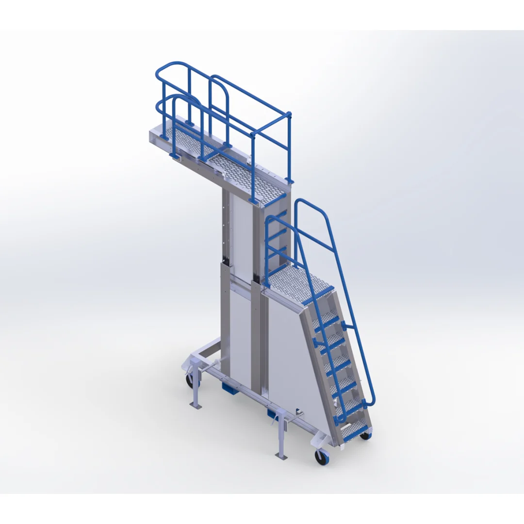 Hydraulic Lift Platform Raised Camera Isometric View